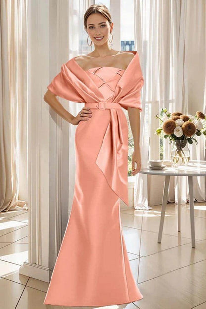 Trumpet 2 Pieces Floor Length Mother of the Bride Dresses CM0370