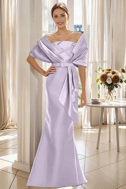 Trumpet 2 Pieces Floor Length Mother of the Bride Dresses CM0370