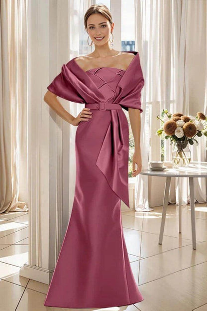 Trumpet 2 Pieces Floor Length Mother of the Bride Dresses CM0370