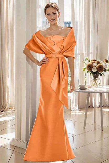 Trumpet 2 Pieces Floor Length Mother of the Bride Dresses CM0370