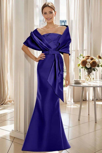 Trumpet 2 Pieces Floor Length Mother of the Bride Dresses CM0370