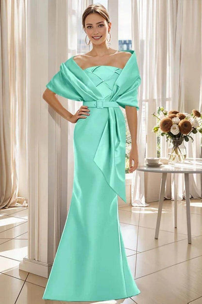 Trumpet 2 Pieces Floor Length Mother of the Bride Dresses CM0370
