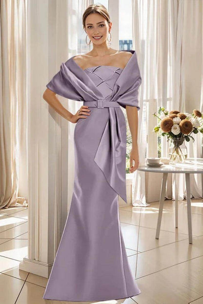 Trumpet 2 Pieces Floor Length Mother of the Bride Dresses CM0370