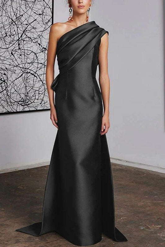 Sheath Column One Shoulder Mother of the Bride Dresses CM0372