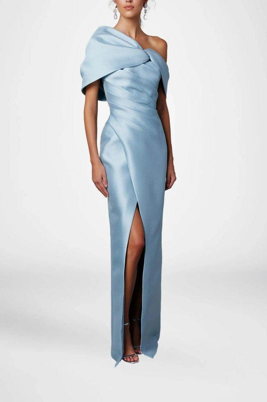 Sheath Column Half Sleeves Floor Length Mother Dresses CM0376