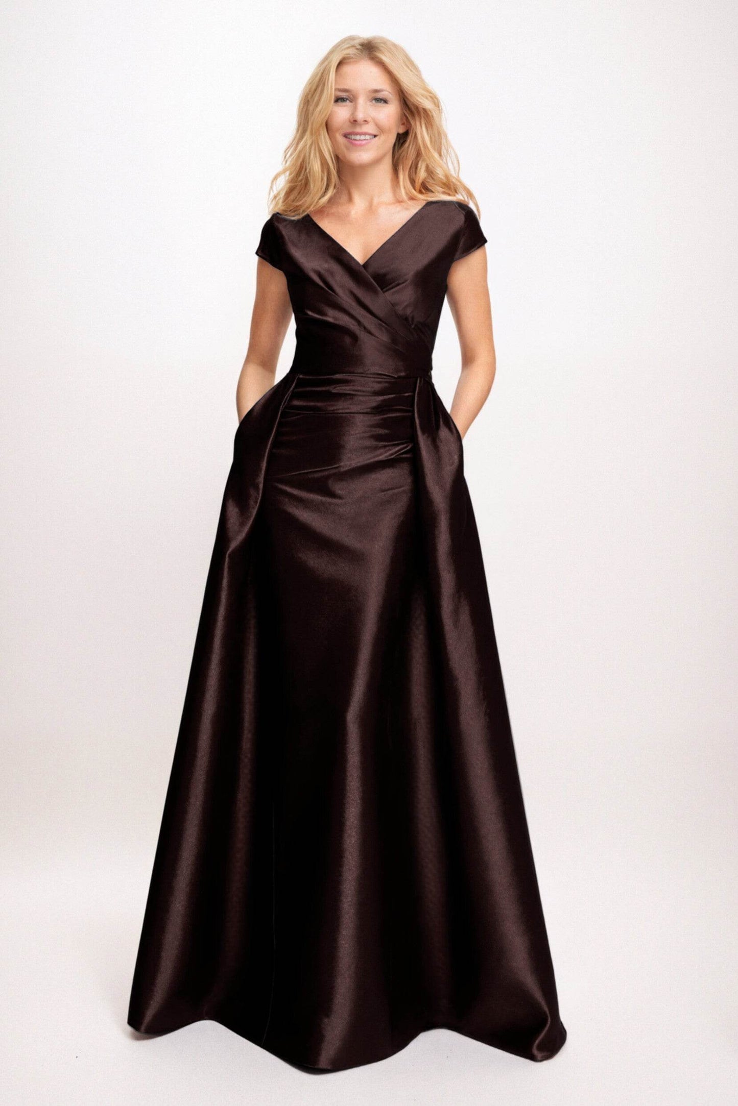 Trumpet-Mermaid Maxi Satin Mother of the Bride Dresses CM0382