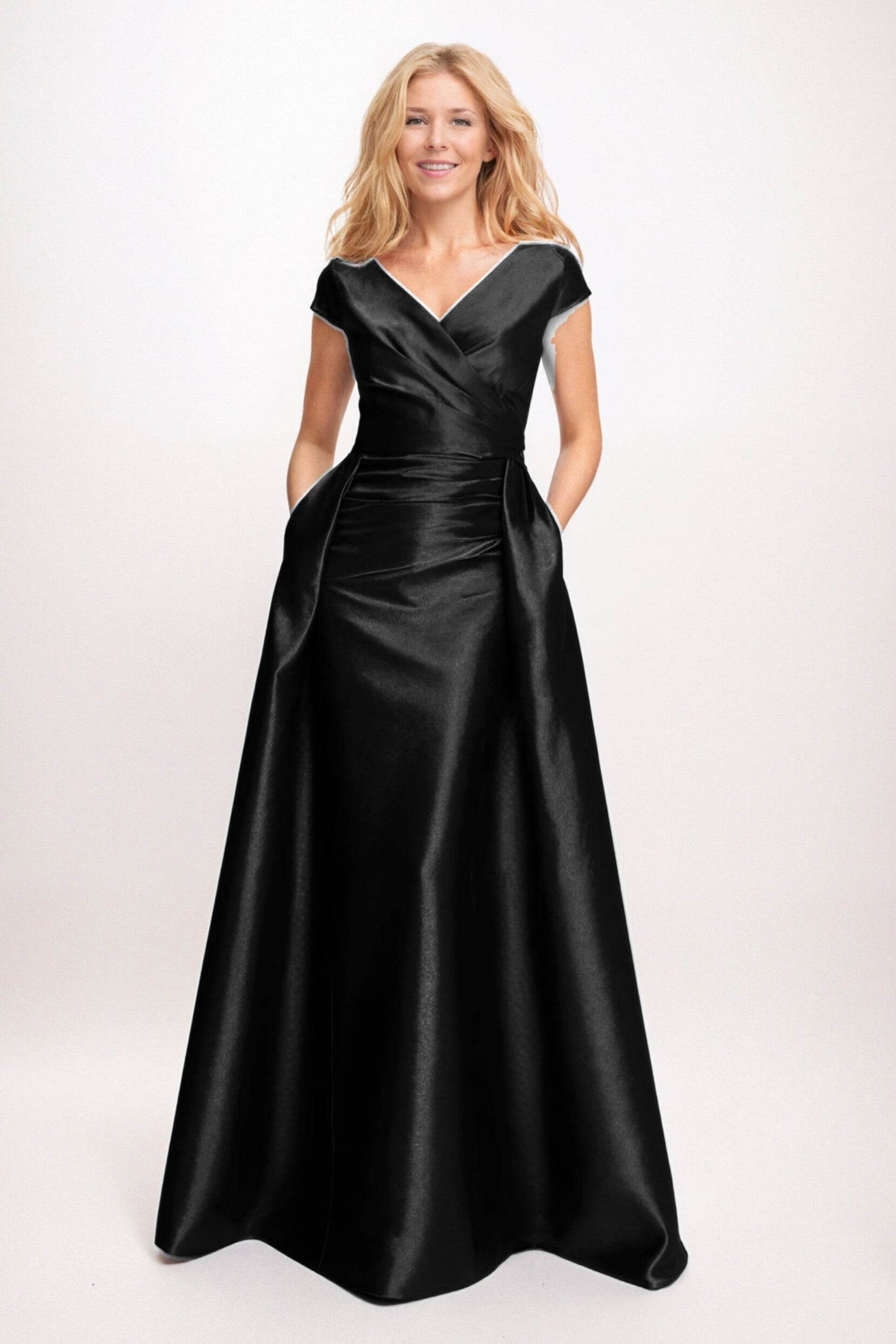 Trumpet-Mermaid Maxi Satin Mother of the Bride Dresses CM0382