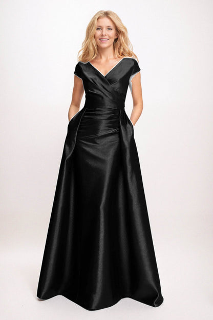 Trumpet-Mermaid Maxi Satin Mother of the Bride Dresses CM0382