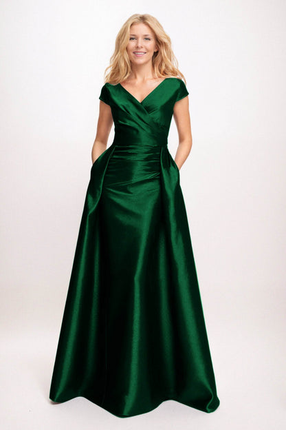 Trumpet-Mermaid Maxi Satin Mother of the Bride Dresses CM0382