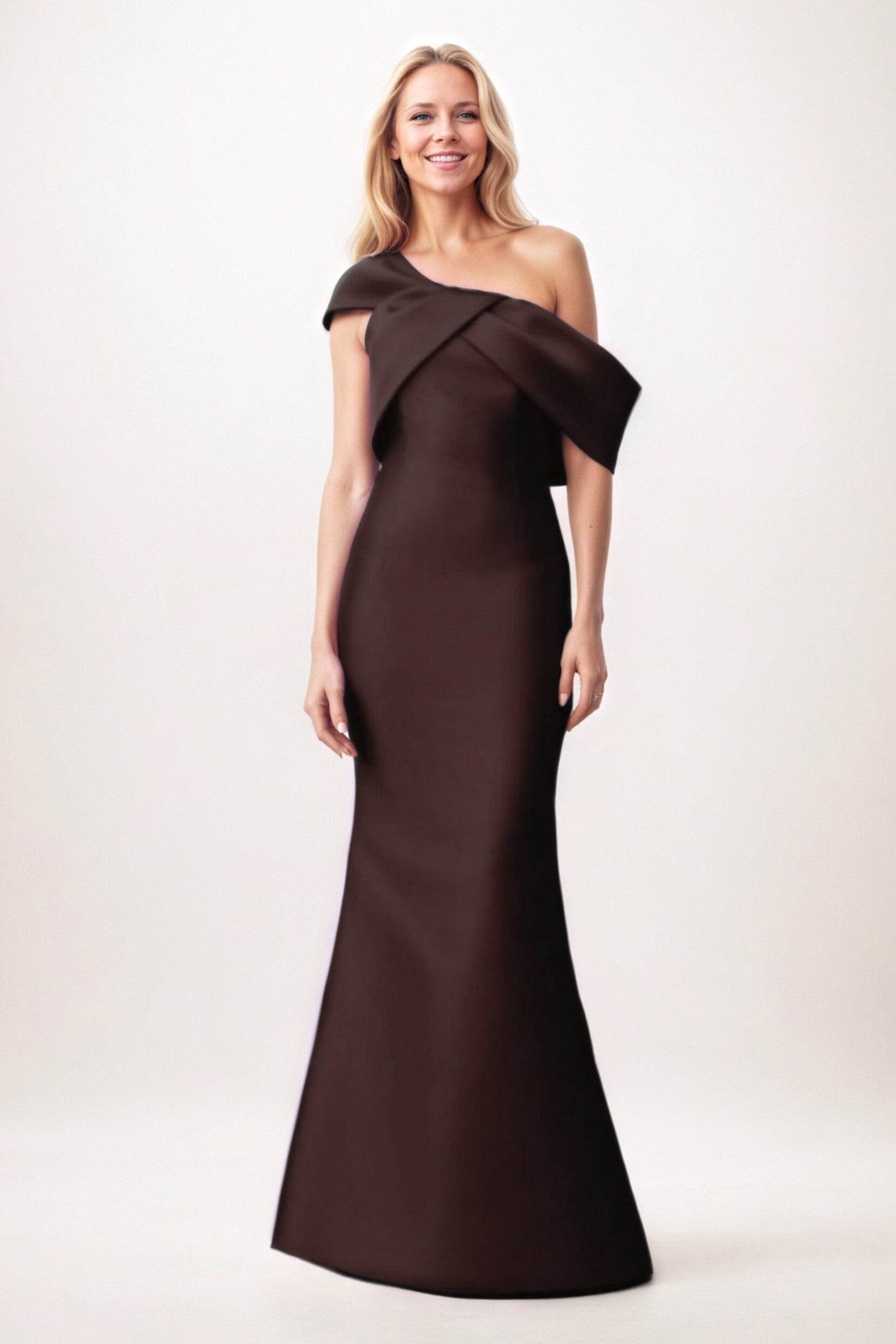 Trumpet-Mermaid Maxi Satin Mother of the Bride Dresses CM0384