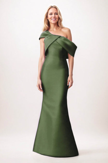 Trumpet-Mermaid Maxi Satin Mother of the Bride Dresses CM0384