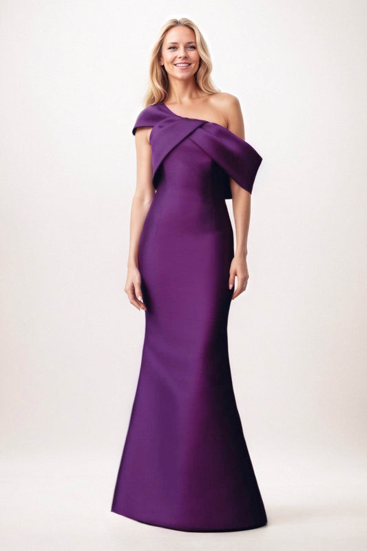Trumpet-Mermaid Maxi Satin Mother of the Bride Dresses CM0384