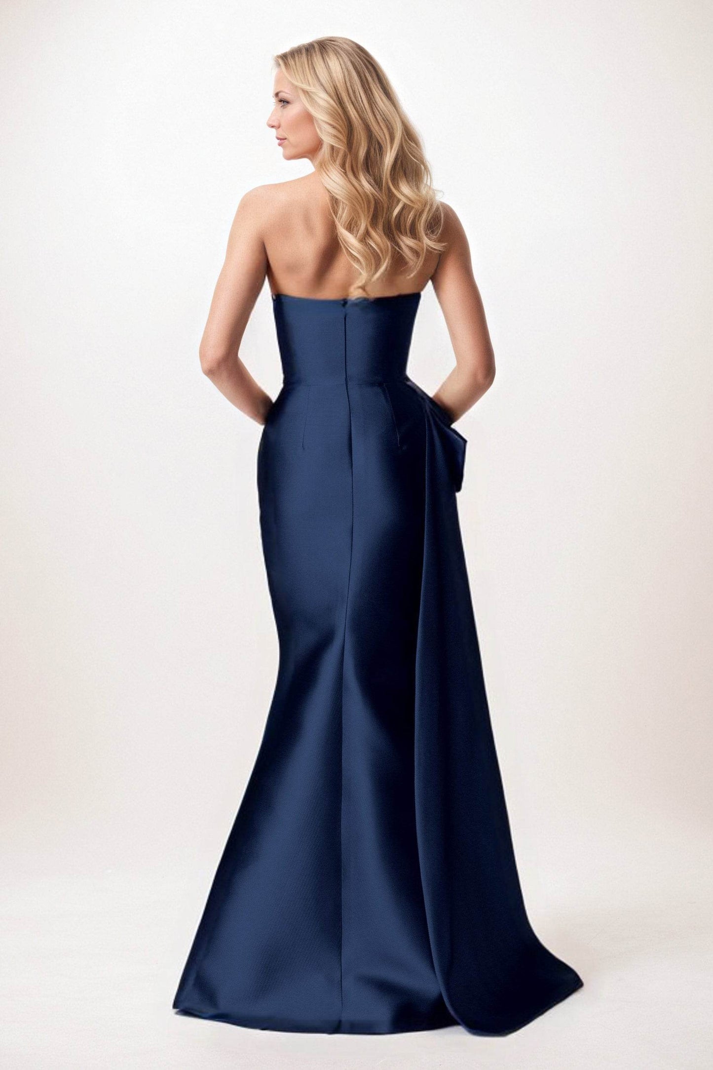 Trumpet-Mermaid Maxi Satin Mother of the Bride Dresses CM0386