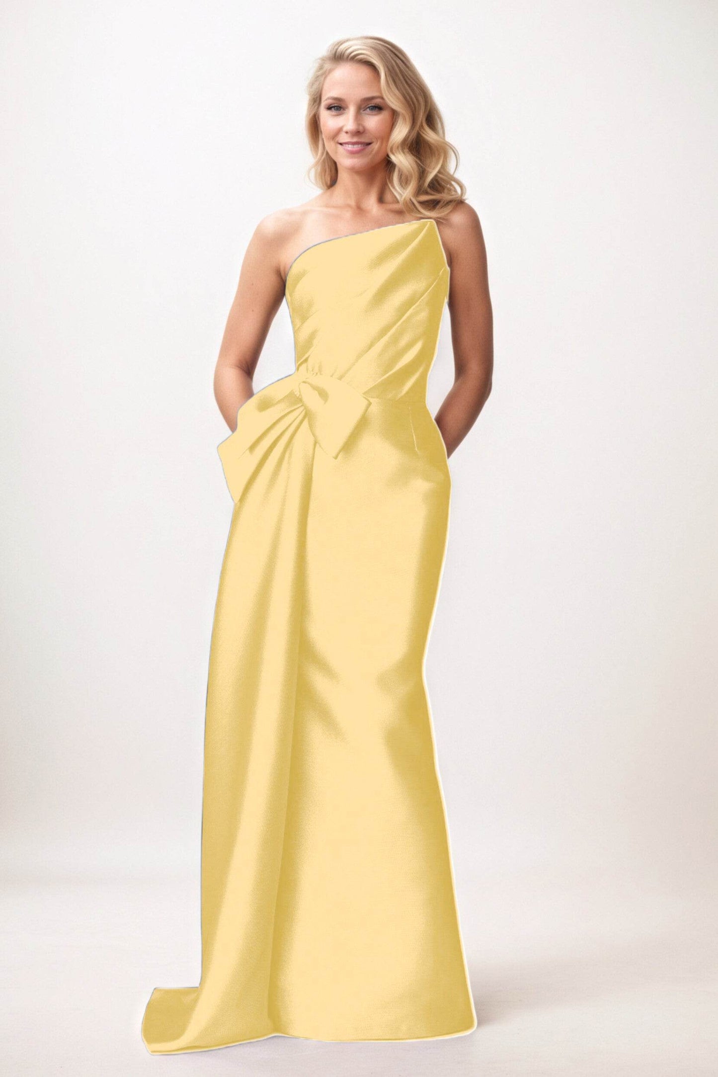 Trumpet-Mermaid Maxi Satin Mother of the Bride Dresses CM0386