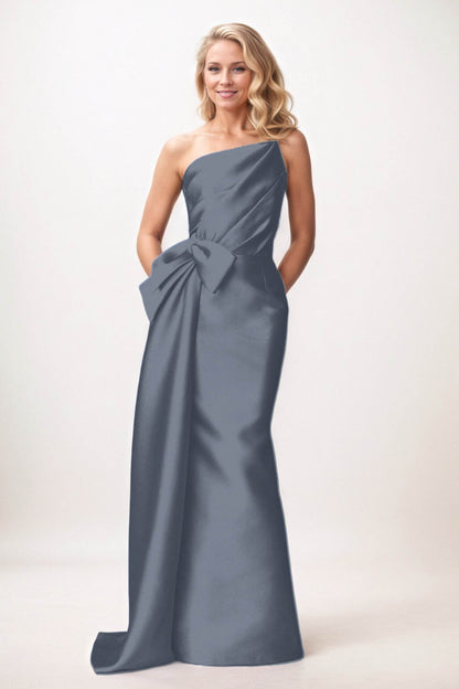 Trumpet-Mermaid Maxi Satin Mother of the Bride Dresses CM0386