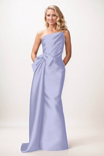 Trumpet-Mermaid Maxi Satin Mother of the Bride Dresses CM0386