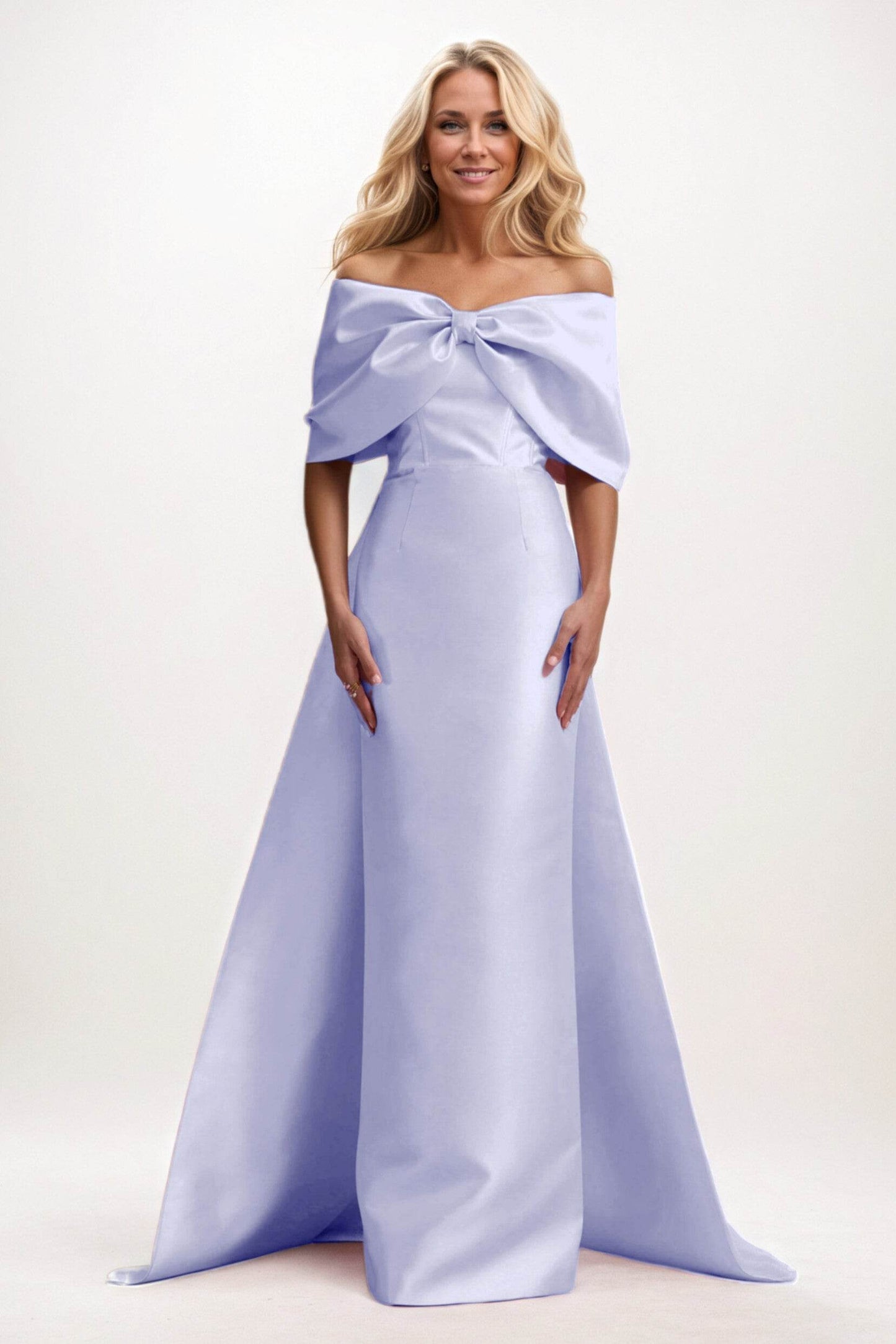 Trumpet-Mermaid Maxi Satin Mother of the Bride Dresses CM0387