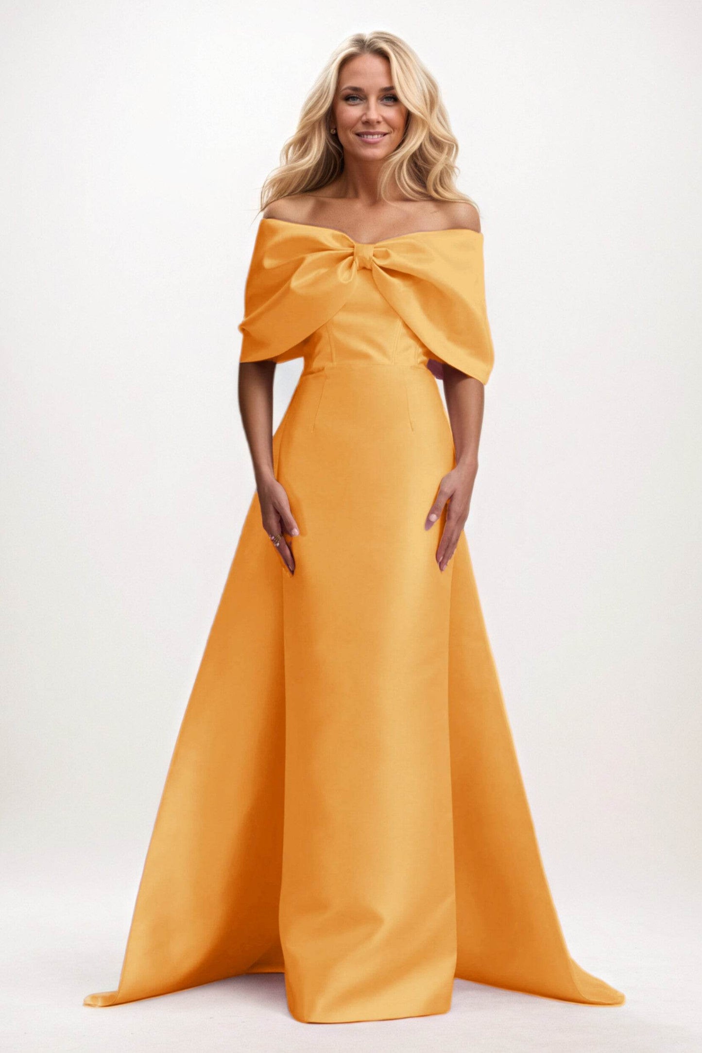 Trumpet-Mermaid Maxi Satin Mother of the Bride Dresses CM0387