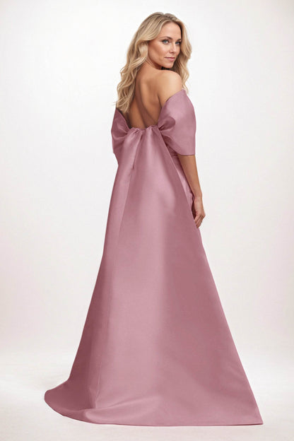 Trumpet-Mermaid Maxi Satin Mother of the Bride Dresses CM0387
