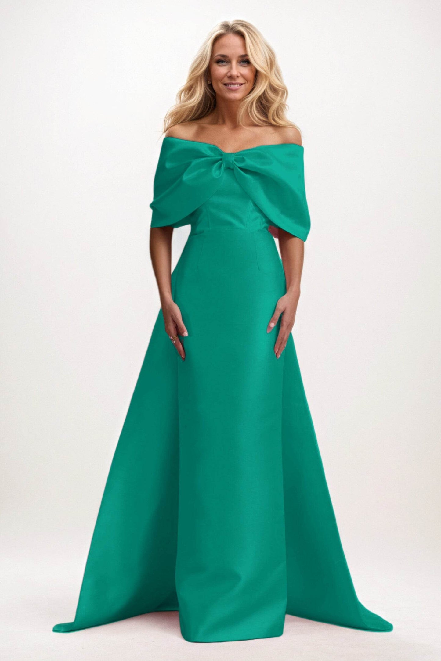 Trumpet-Mermaid Maxi Satin Mother of the Bride Dresses CM0387