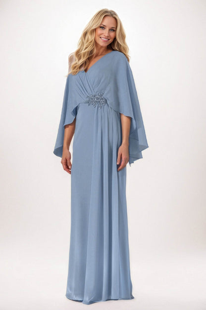 Sheath-Column Maxi Chiffon Mother of the Bride Dresses CM0389