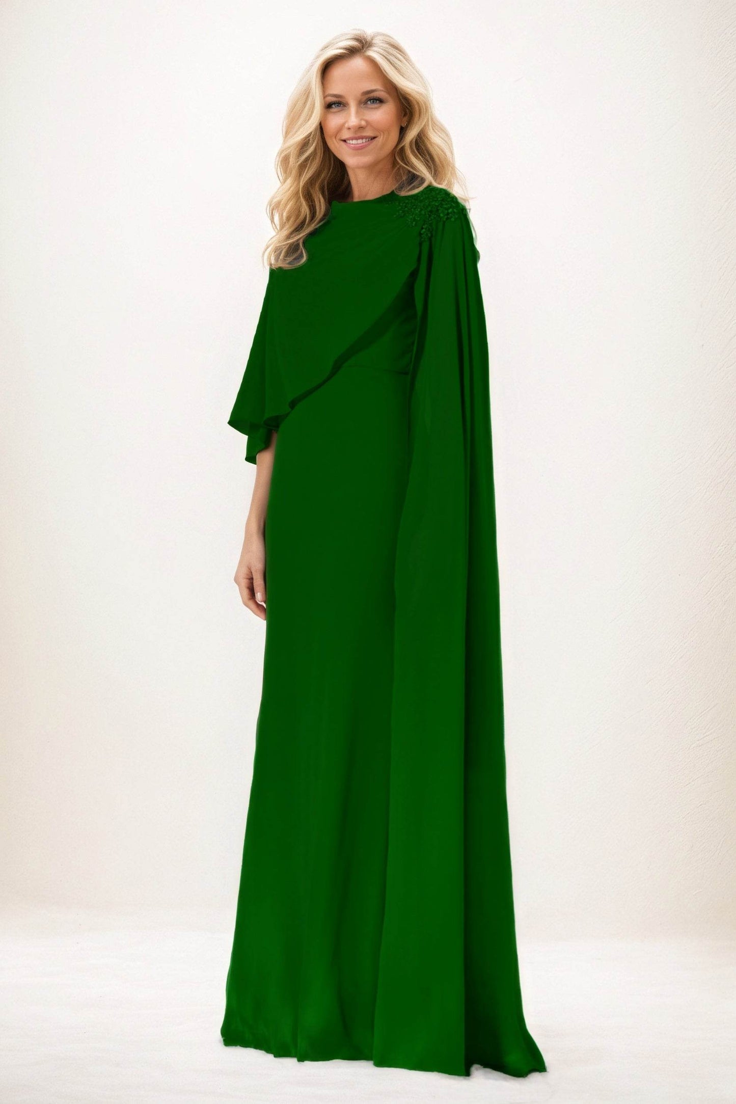 Sheath-Column Maxi Chiffon Mother of the Bride Dresses CM0388