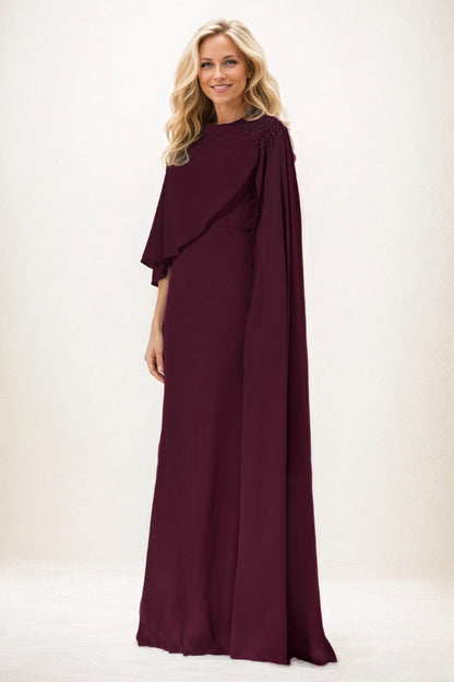 Sheath-Column Maxi Chiffon Mother of the Bride Dresses CM0388