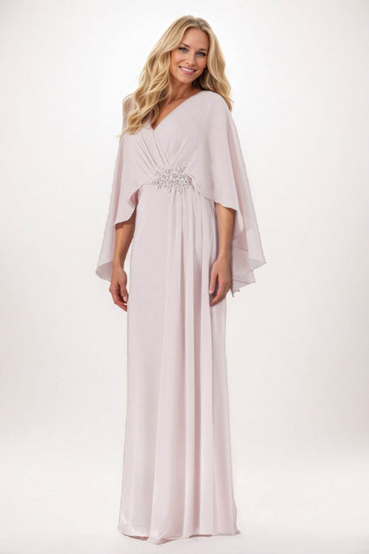 Sheath-Column Maxi Chiffon Mother of the Bride Dresses CM0389