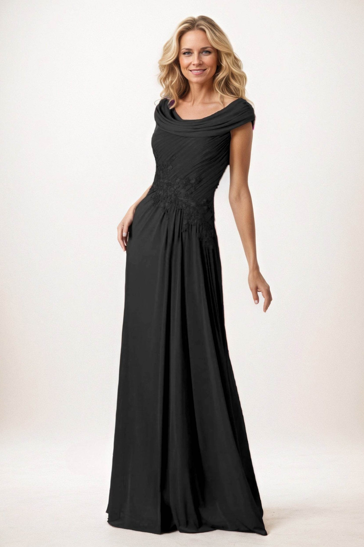 A-Line Maxi Chiffon Mother of the Bride Dresses CM0390