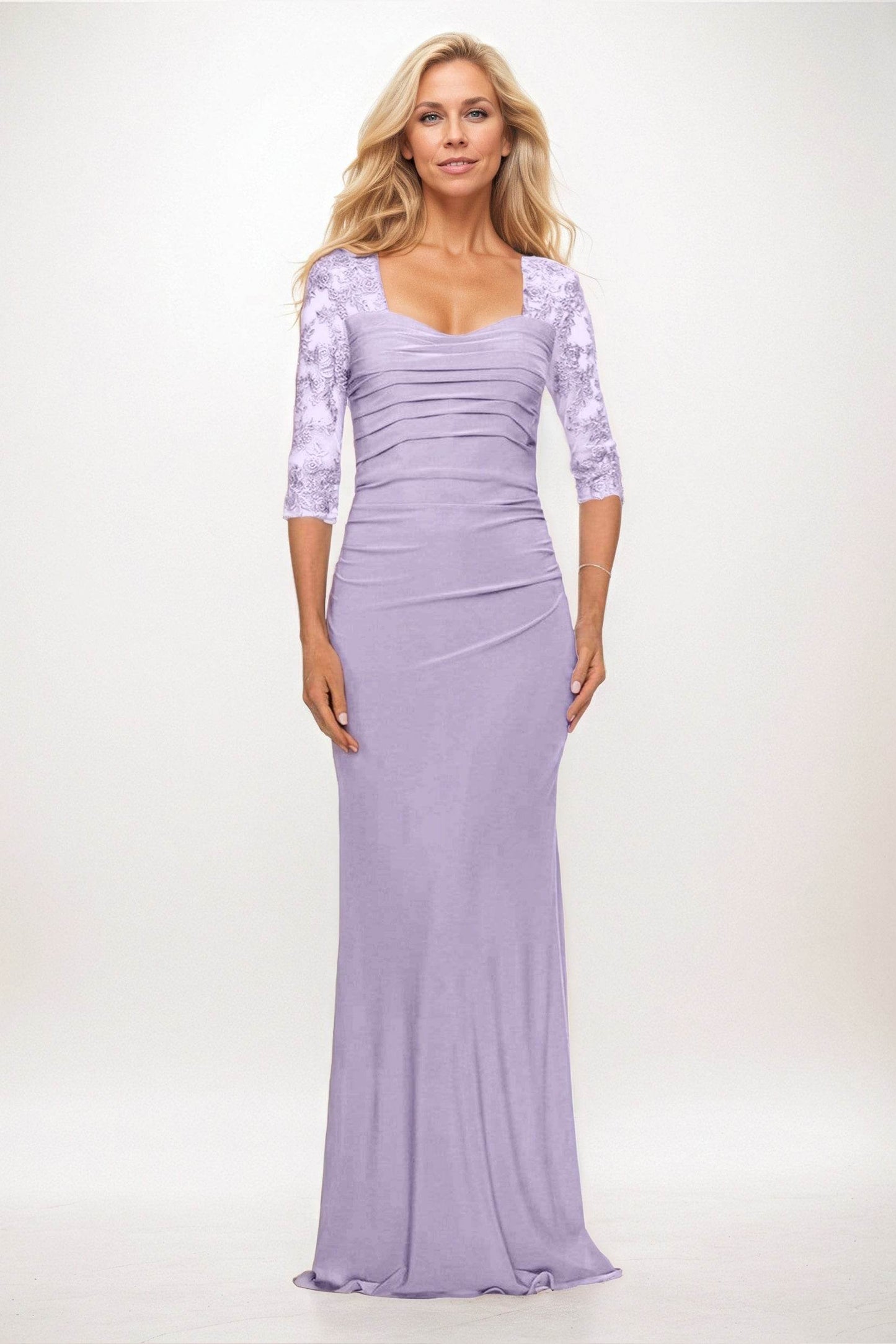Trumpet-Mermaid Maxi Elastic Cloth Mother of the Bride Dresses CM0395