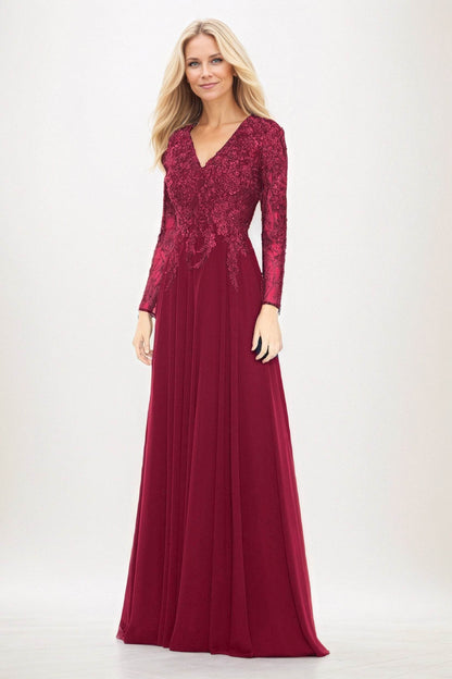 A-Line Maxi Chiffon Mother of the Bride Dresses CM0396
