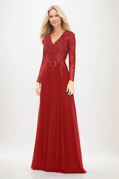 A-Line Maxi Chiffon Mother of the Bride Dresses CM0396