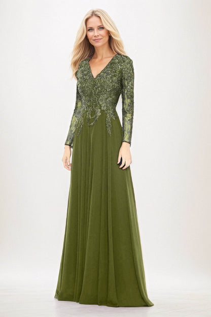 A-Line Maxi Chiffon Mother of the Bride Dresses CM0396