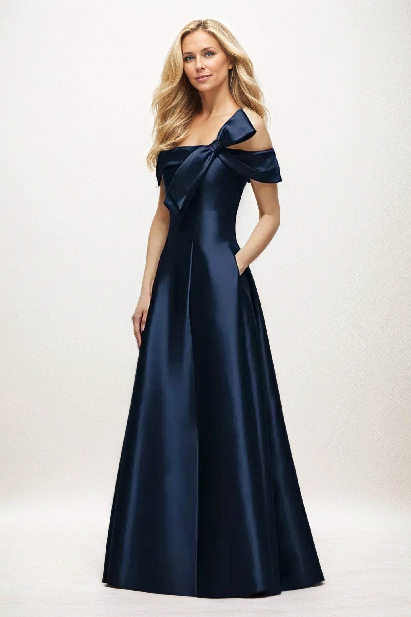 A-Line Maxi Satin Mother of the Bride Dresses CM0397