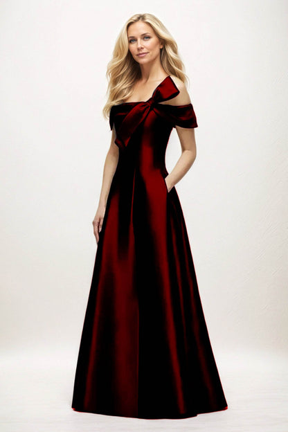 A-Line Maxi Satin Mother of the Bride Dresses CM0397