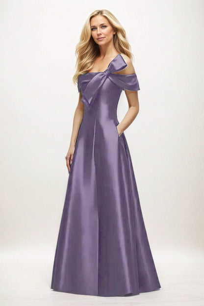 A-Line Maxi Satin Mother of the Bride Dresses CM0397