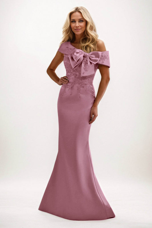 Trumpet-Mermaid Maxi Satin Mother of the Bride Dresses CM0398