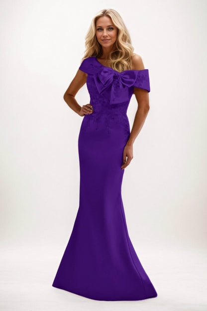 Trumpet-Mermaid Maxi Satin Mother of the Bride Dresses CM0398