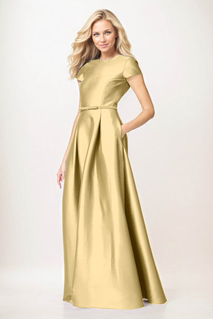 A-Line Maxi Satin Mother of the Bride Dresses CM0400