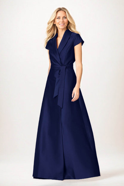 A-Line Maxi Satin Mother of the Bride Dresses CM0401
