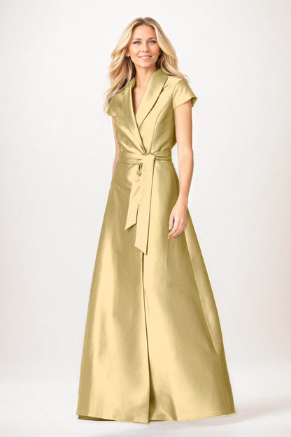 A-Line Maxi Satin Mother of the Bride Dresses CM0401