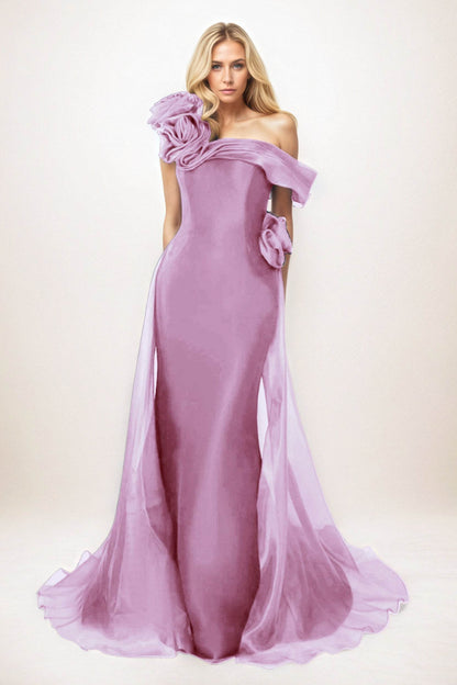 Trumpet-Mermaid Maxi Organza Mother of the Bride Dresses CM0406