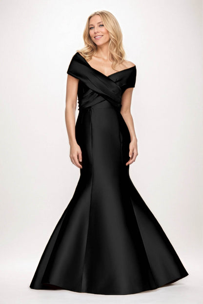 Trumpet-Mermaid Maxi Satin Mother of the Bride Dresses CM0407