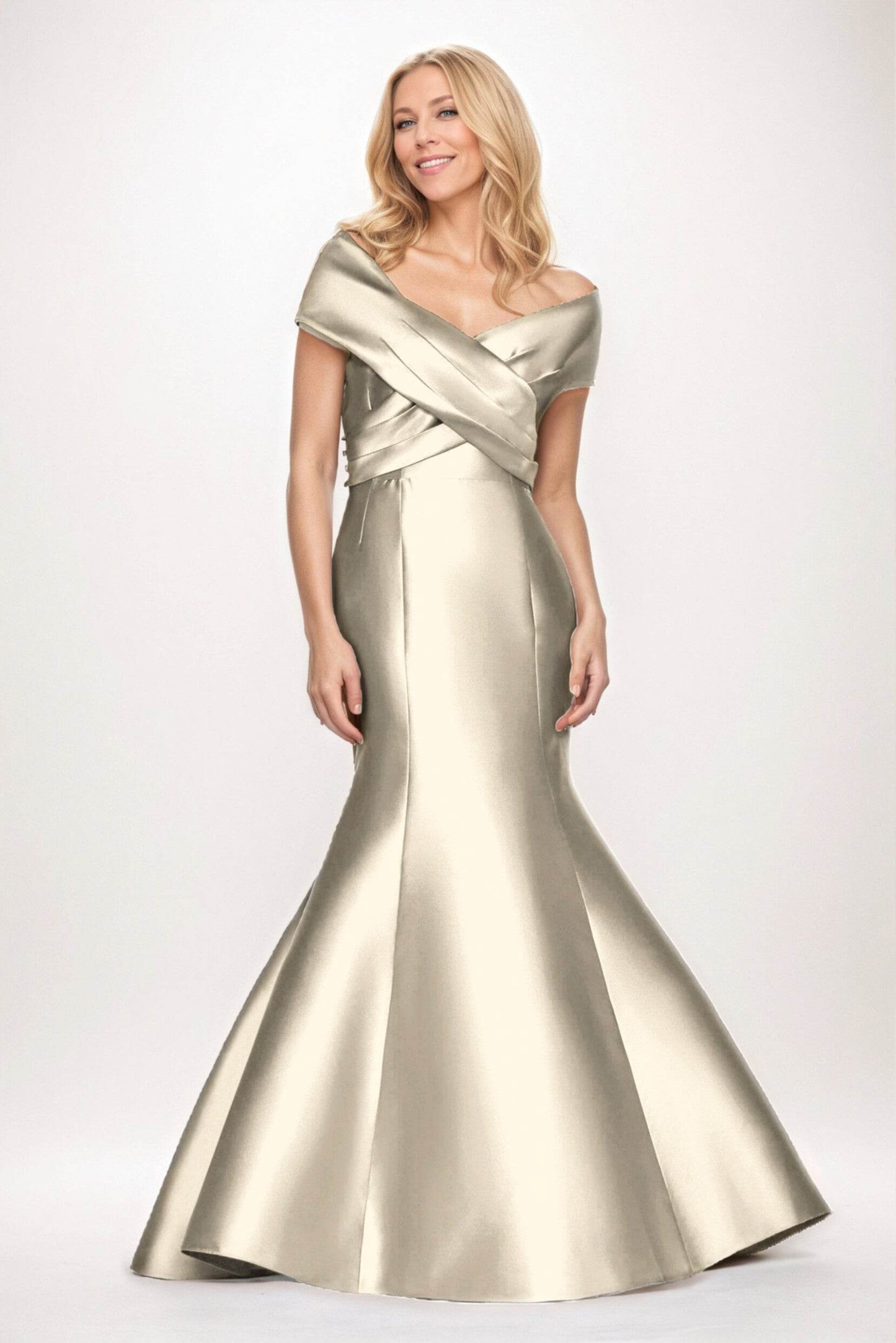 Trumpet-Mermaid Maxi Satin Mother of the Bride Dresses CM0407