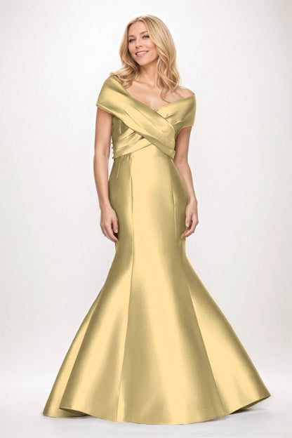Trumpet-Mermaid Maxi Satin Mother of the Bride Dresses CM0407