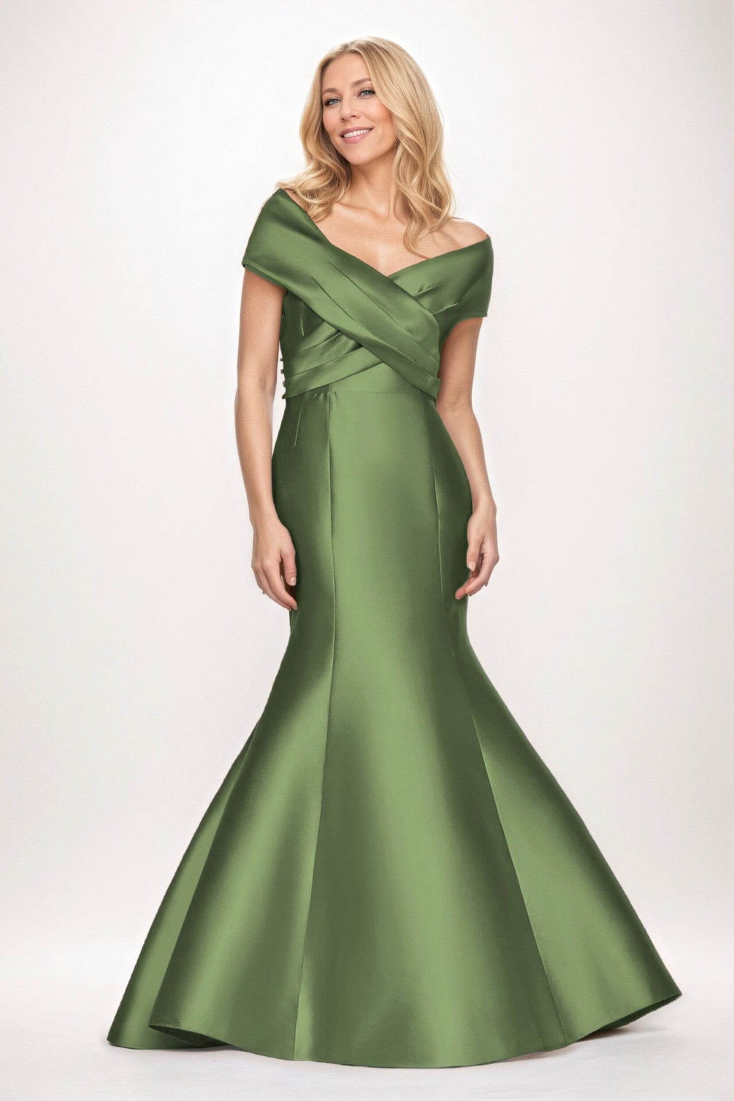 Trumpet-Mermaid Maxi Satin Mother of the Bride Dresses CM0407