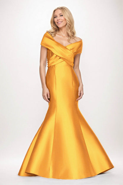Trumpet-Mermaid Maxi Satin Mother of the Bride Dresses CM0407