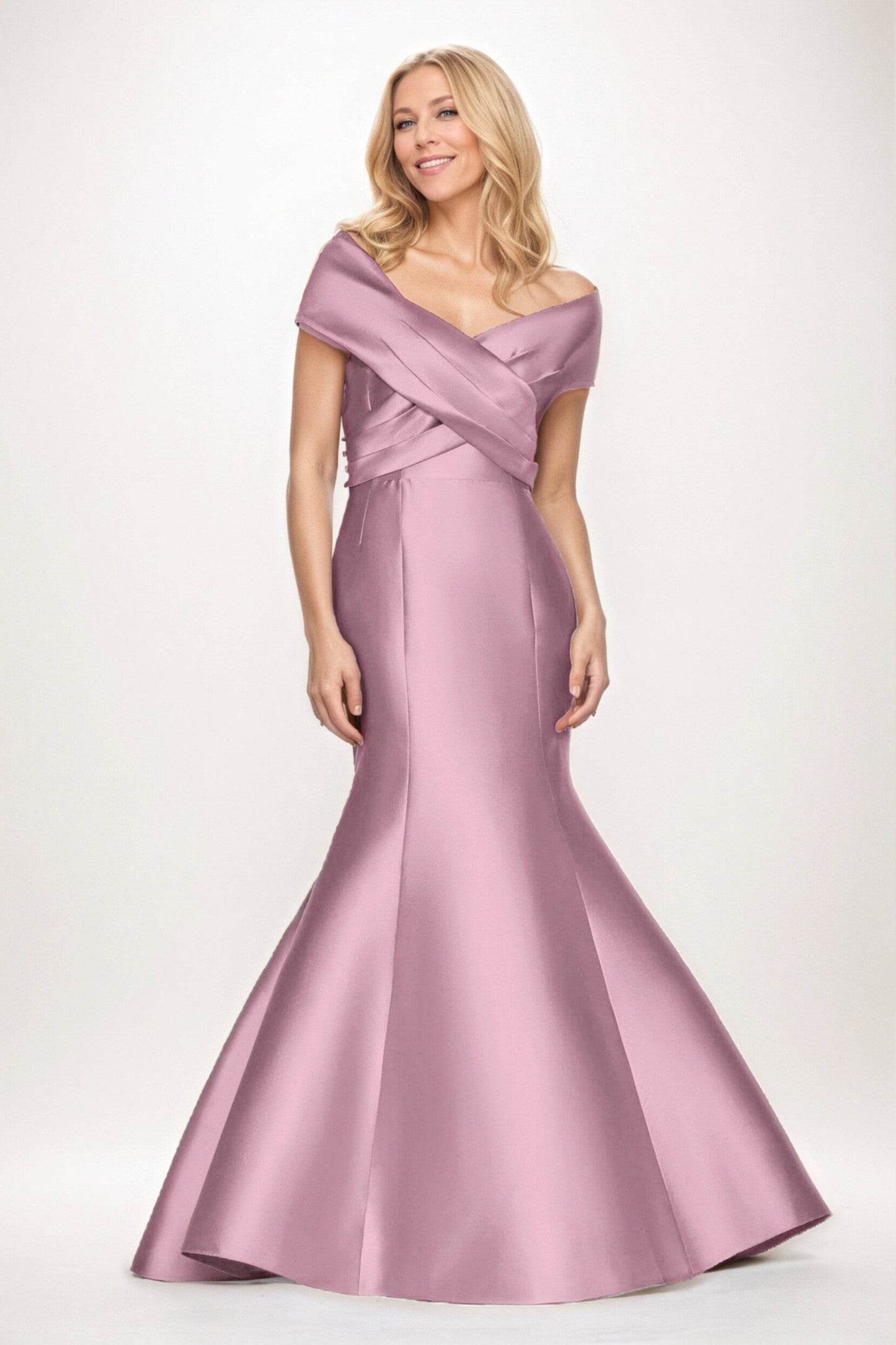 Trumpet-Mermaid Maxi Satin Mother of the Bride Dresses CM0407