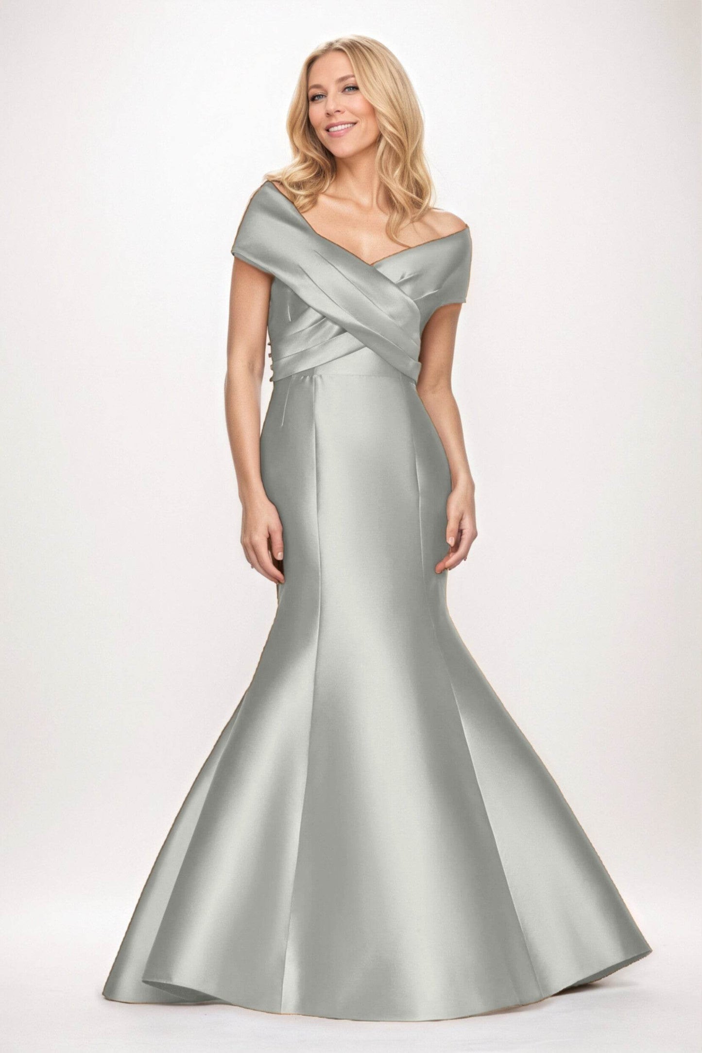 Trumpet-Mermaid Maxi Satin Mother of the Bride Dresses CM0407