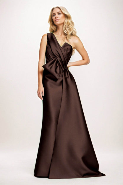 Sheath-Column Maxi Satin Mother of the Bride Dresses CM0410